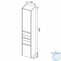 Пенал подвесной Aquanet Палермо 35 белый глянец 203943