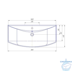 Тумба напольная Aqwella Барселона 105 белый глянец с раковиной Стиль 105