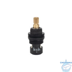 Кран-букса для смесителя, керамика, пластик, 90°, 20 зубцов, G1/2", h=53 мм, IDDIS, 998PP531SM