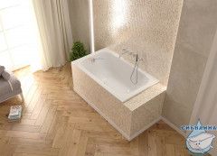 Чугунная ванна Универсал Каприз 120х70 с ножками