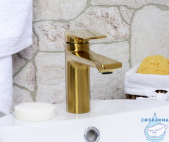 Смеситель для раковины Wasserkraft Aisch 5503 (без донного клапана) (золото)