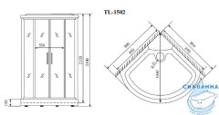 Душевая кабина Timo Lux TL-1502 90х90