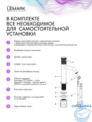 Смеситель для раковины Lemark Карелия LMF-2012S-SS (нержавеющая сталь)