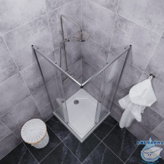 Душевое ограждение Тритон Вента 100x100 профиль хром, стекло прозрачное Щ0000049619 (с поддоном)