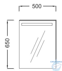 Зеркало Jacob Delafon Parallel 50 с подстветкой EB1410-NF
