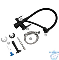 Смеситель для кухни Gappo G4398-16 (черный матовый)