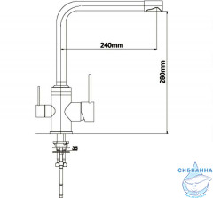 Смеситель для кухни Gappo G4399-1 (нержавеющая сталь)