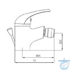 Смеситель для биде Damixa Skyline 108360064 (хром)