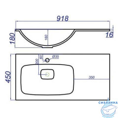 Мебельная раковина Aqwella Malaga 90 см левая