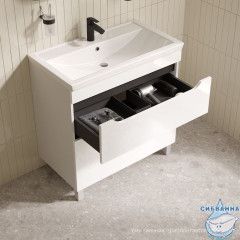 Тумба напольная, 80 см, белый, Ray, IDDIS, RAY80WFi95 подходит умыв. 4078000i28