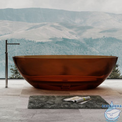 Ванна из полиэфирной смолы ABBER Kristall 180х85 AT9702Opal коричневая