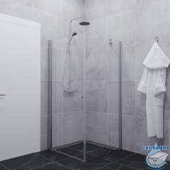 Душевое ограждение Тритон Форта 90x90 профиль хром, стекло прозрачное Щ0000054476 (без поддона)