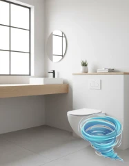 Унитаз подвесной безободковый, смыв торнадо Charus Estella Tornado CR.522.WT3.01 с сиденьем Soft Close (микролифт)