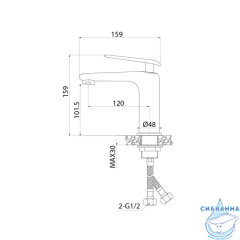 Смеситель для раковины Iddis Dash DASSB00i01 (без донного клапана) (хром)