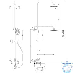 Душевая система Lemark Omega 230 1 режим LM3162C (хром)