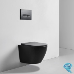 Унитаз подвесной безободковый Calypso CS46UQ-MB-OK с сиденьем Soft Close (микролифт)