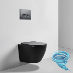 Унитаз подвесной безободковый Calypso CS46UQ-MB-OK с сиденьем Soft Close (микролифт)