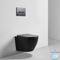 Унитаз подвесной безободковый Calypso CS46UQ-MB-OK с сиденьем Soft Close (микролифт)