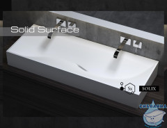 Раковина на столешницу 120 см Salini Sonata 1401201M (материал solix, белый матовый)