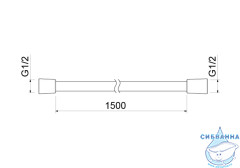 Душевой шланг 150 см Aquatek AQ2106MB