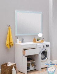 Тумба Aquanet Токио 68 236916 L белый глянец с раковиной Даллас 130