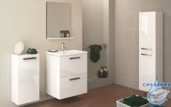  Тумба Cersanit Melar 60 белый с раковиной Cersanit Como 60