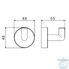 Крючок Raglo R320.05.09 (графит)