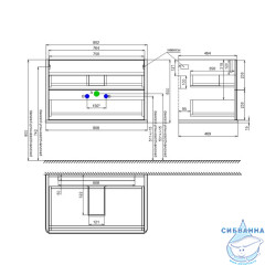 Тумба подвесная, 80 см, темно-серый, Oxford Neo, IDDIS, OXN80D0i95 подходит умыв. 0108000i28