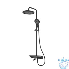 Смеситель для ванны с верхним душем, черный матовый, SpaHome, IDDIS, SPABLBTi06