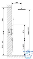 Душевая система Timo Petruma SX-5059/00SM 250 1 режим (хром)