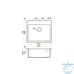Кухонная мойка Omoikiri Tedori 57-PL 4993987 платина