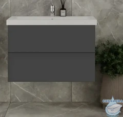 Тумба Viant София 80П с раковиной Como 80 графит