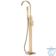 Смеситель для ванны напольный ABBER Wasserfall AF8615G (золото матовое)
