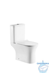 Унитаз напольный безободковый Aquanet Roll 240206 с бачком и сиденьем Soft Close (микролифт)
