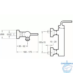 Смеситель для душа Jacob Delafon Purist E14590-4A-CP