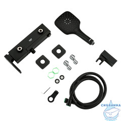 Смеситель для ванны Gappo G3217-6 с аксессуарами ( черный матовый)