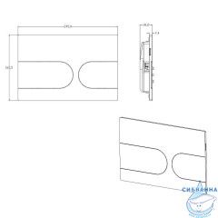 Кнопка смыва Azario New-TS AZ-SS-001-BR (матовая нержавеющая сталь)