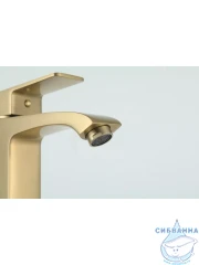 Смеситель для раковины Frap F1076-3 (сатин золотой)