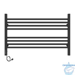 Полотенцесушитель электрический Laris Оливия П8 80Х50 L (черный матовый)