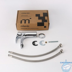 Смеситель для умывальника, глянцевый хром, Rora, Milardo, RORSB00M01