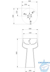 Раковина напольная 50 см ABBER Stein AS2508