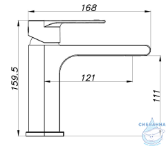 Смеситель для раковины Azario Delano AZ-15844521 (хром)