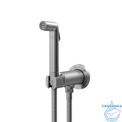 Встраиваемый смеситель с гигиеническим душем Lemark Solo LM7171GM (графит)