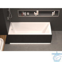 Акриловая ванна Whitecross Wave Slim 170x75 с каркасом