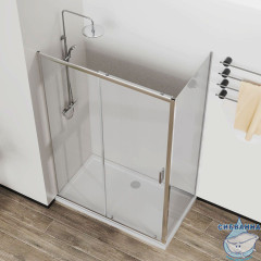 Душевое ограждение Vincea City 120x90 профиль хром, стекло прозрачное VSR-5CT9012CL