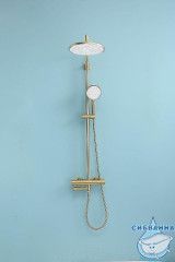Душевая система Raglo 250 1 режим R20.26.03 (сатин золотой)