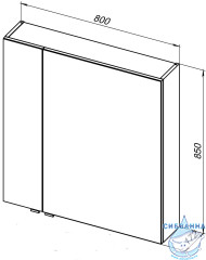  Шкаф-Зеркало Aquanet Алвита 80х85 277537 дуб веллингтон