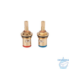 Кран-буксы разнонаправленные, керамика, 180°, 20 зубцов, G1/2", M24, h=49 мм, 2 шт, IDDIS, 998CR490SM