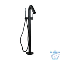 Смеситель для ванны напольный Calypso CS8 CS81003-6 с душевым гарнитуром (черный матовый)