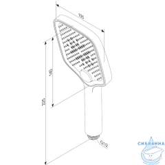 Лейка для душа Damixa Gala 953020300 3 режима (черный матовый)